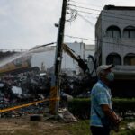 Aftermath of an earthquake, in Hualien