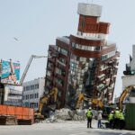 Aftermath of an earthquake, in Hualien