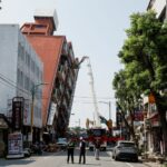 Aftermath of an earthquake, in Hualien