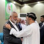 Hamas top leader meets people offering condolences after the killing