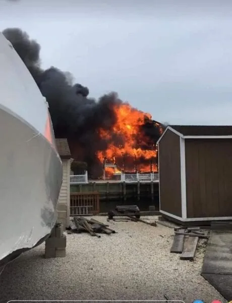 Fire guts lagoon front home at the Jersey Shore Fire guts lagoon front home at the Jersey Shore