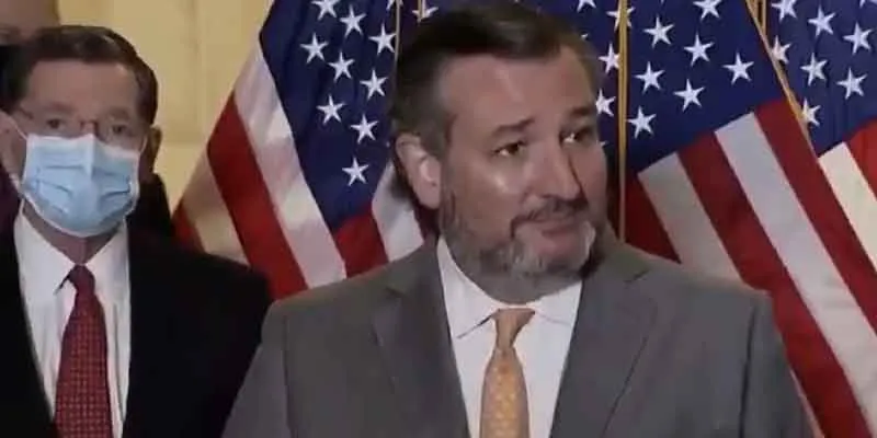 Watch Ted Cruz savage PBS reporter asking him why he's not wearing a mask at the podium Watch Ted Cruz savage PBS reporter asking him why he's not wearing a mask at the podium