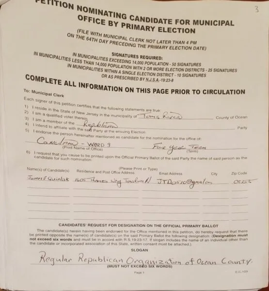Toms River VAAD Endorses Mo Hill Candidate James Quinlisk for Council in June election 178200695 501336614244982 7607154769252584268 N