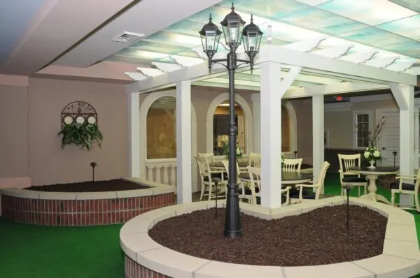 This assisted living facility designed to feel like mid-twentieth century rural downtown center This assisted living facility designed to feel like mid-twentieth century rural downtown center