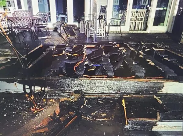 Freak accident sparks fire at Amityville Horror House Freak accident sparks fire at Amityville Horror House