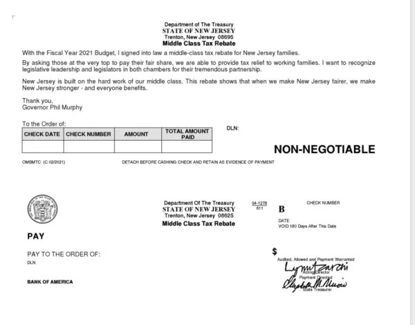Phil Murphy sending political campaign message along with 0 rebate checks this week E5O1pxqXwAcHQOB