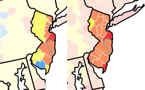 According to the CDC, every New Jersey county but one is now required to wear face masks According to the CDC, every New Jersey county but one is now required to wear face masks