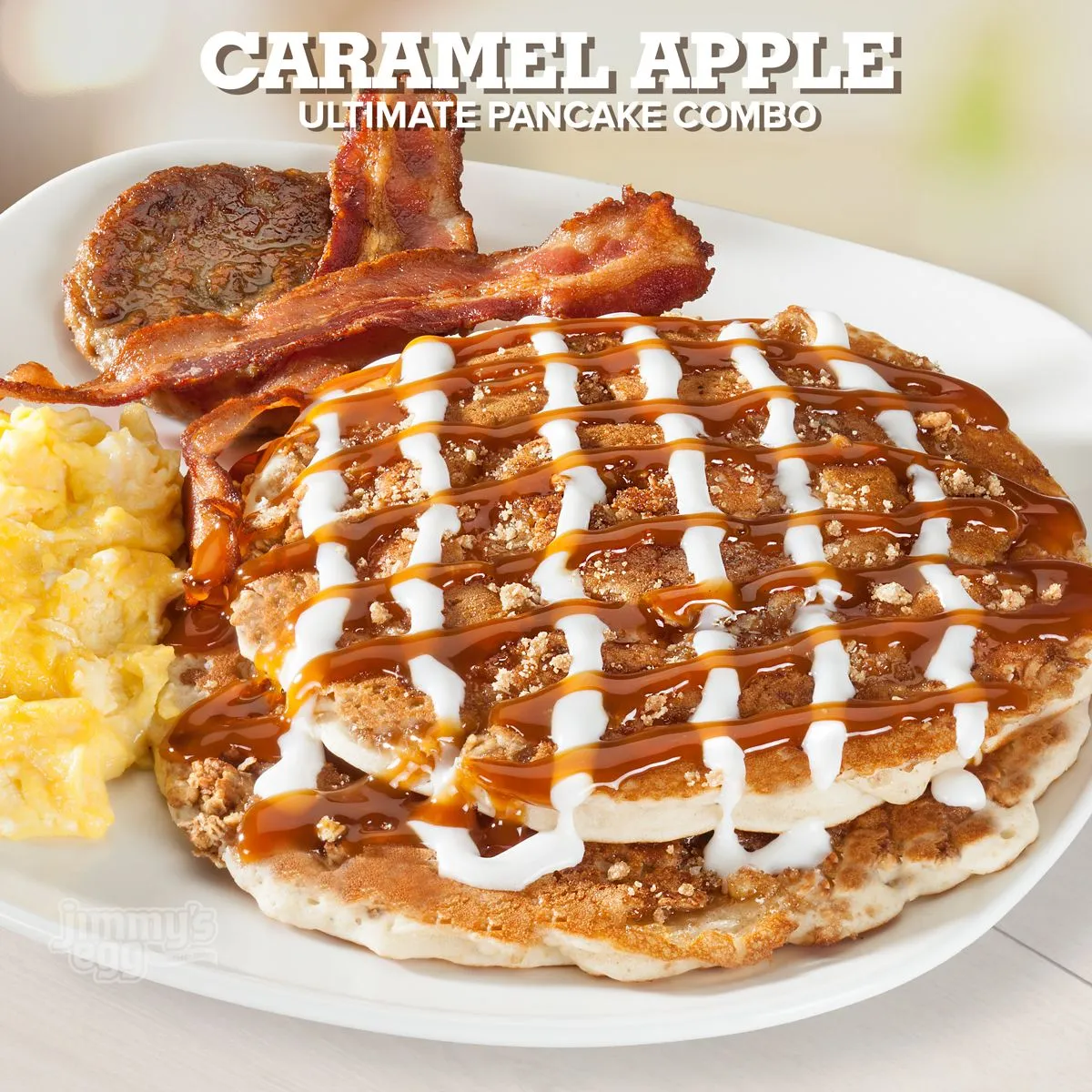 Jimmy's Egg Caramel Apple Ultimate Pancake Combo Jimmy's Egg Continues to Crack Eggs in New York