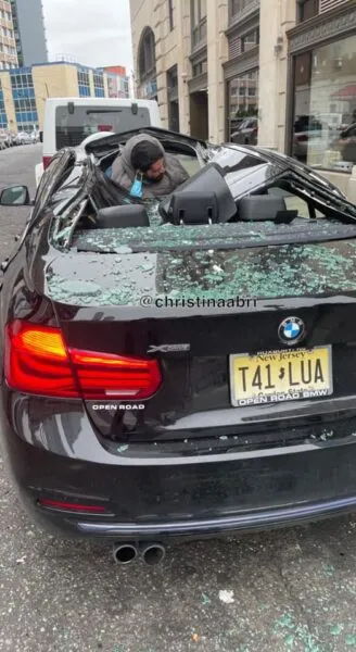 Man survives 15-story fall from Jersey City hi-rise, lands on BMW Man survives 15-story fall from Jersey City hi-rise, lands on BMW