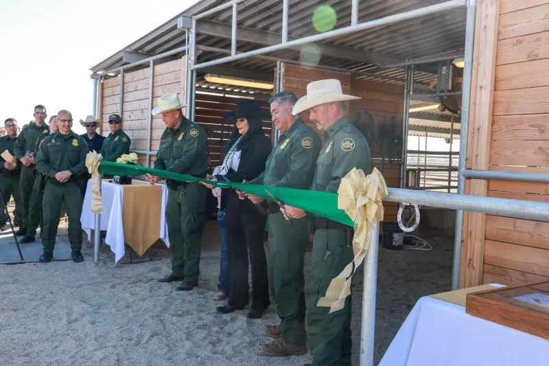 El Centro Sector Opens New Facility for Horses Ribbon cutting ceremony for the new horse patrol stables in Calexico California