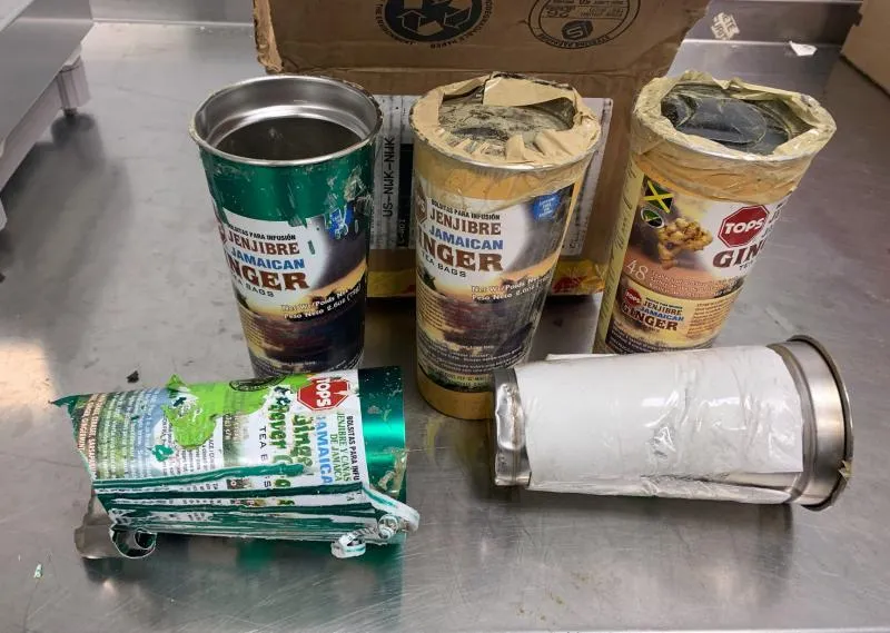 CBP Officers in Philadelphia, New York and Cincinnati Collaborate to Capture Cocaine Concealed in Cooler Cups U.S. Customs and Border Protection officers in Cincinnati, Ohio, in New York City, and in Philadelphia intercepted four shipments of cocaine from Jamaica that similarly concealed the cocaine inside the insulated walls of four thermos cups. The combined seizures weighed more than 2.5 pounds and had a street value of about $70,000.