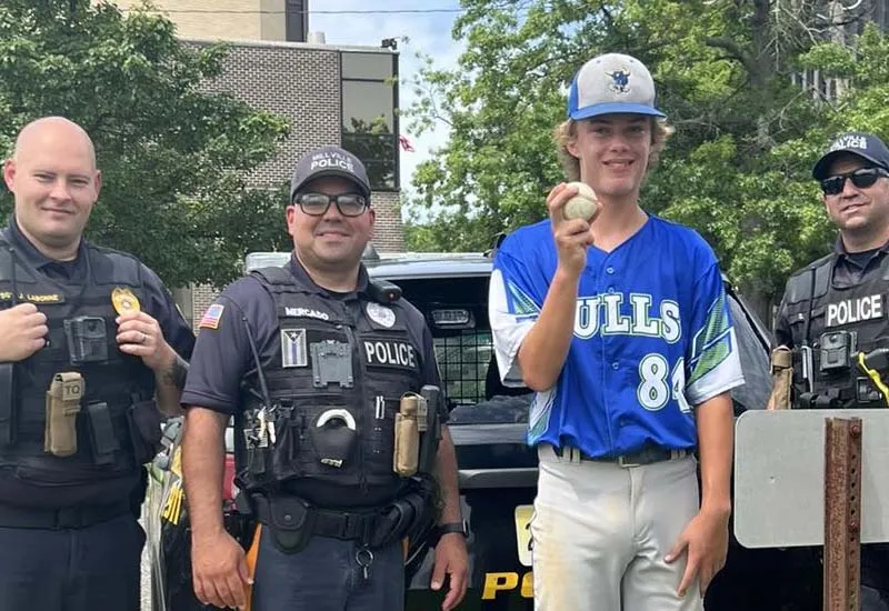 Teen Smashes Cop Car Window with Grand Slam, Police OK with It Millville2