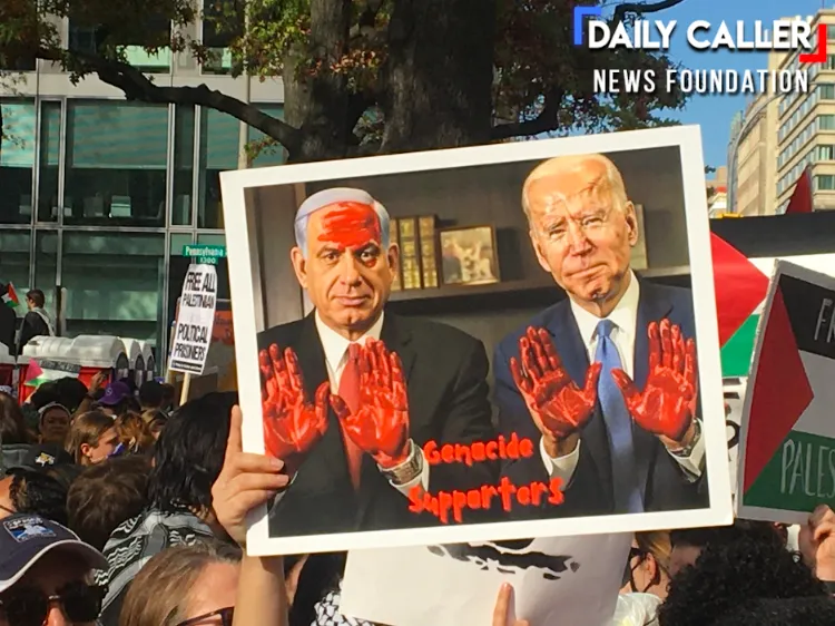 ‘Genocide Joe’: Tens Of Thousands Descend On DC To Protest Against Israel Blocks Away From White House ‘Genocide Joe’: Tens Of Thousands Descend On DC To Protest Against Israel Blocks Away From White House