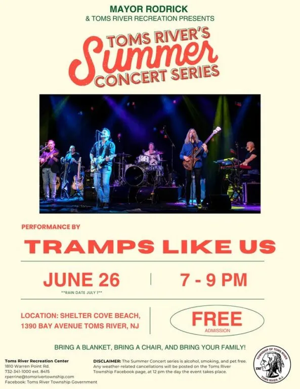 Toms River Kicks Off Summer Concert Series with Bruce Springsteen Tribute Toms River Kicks Off Summer Concert Series with Bruce Springsteen Tribute