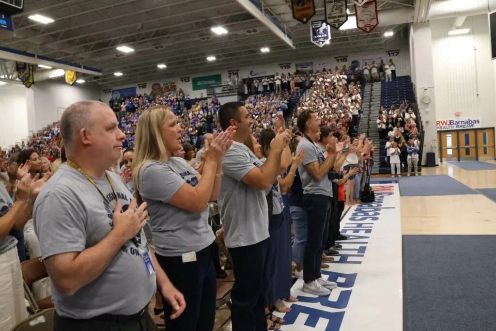 Toms River school teachers, and faculty get pumped up for upcoming year with pep rally Toms River school teachers, and faculty get pumped up for upcoming year with pep rally