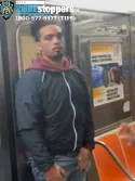 Man Forces Himself into Face of Woman Sitting on NYC Subway Train Man Forces Himself into Face of Woman Sitting on NYC Subway Train