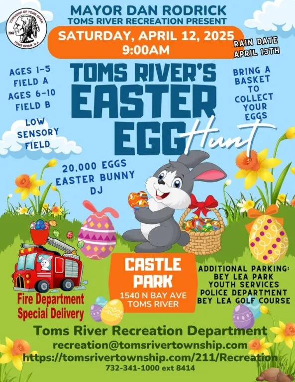 20,000 Eggs Up for Grabs at Annual Toms River Easter Egg Hunt 20,000 Eggs Up for Grabs at Annual Toms River Easter Egg Hunt