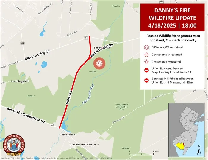 800-acre wildfire burns through South Jersey Wildlife Area 800-acre wildfire burns through South Jersey Wildlife Area