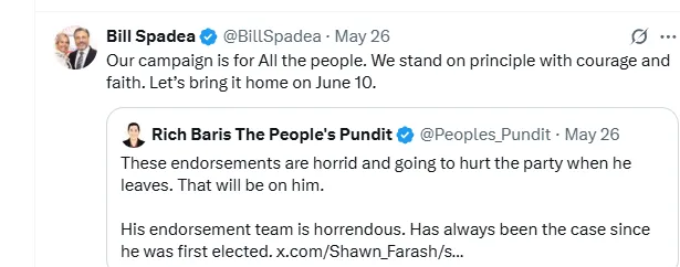 Spadea Once Again Turns Up Criticism of Trump After Failing to Get President's Endorsement in June Primary Spadea Once Again Turns Up Criticism of Trump After Failing to Get President's Endorsement in June Primary