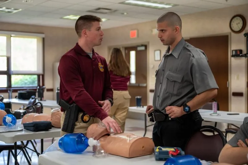State Police recruits complete EMS training as part of Basic School in Albany State Police recruits complete EMS training as part of Basic School in Albany