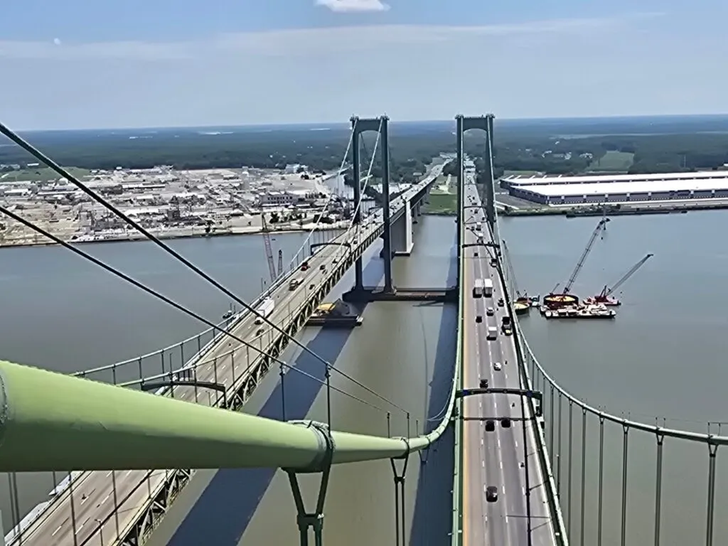 Tractor-trailer cab plunges off Delaware Memorial Bridge into river, driver's body found Tractor-trailer cab plunges off Delaware Memorial Bridge into river, driver's body found