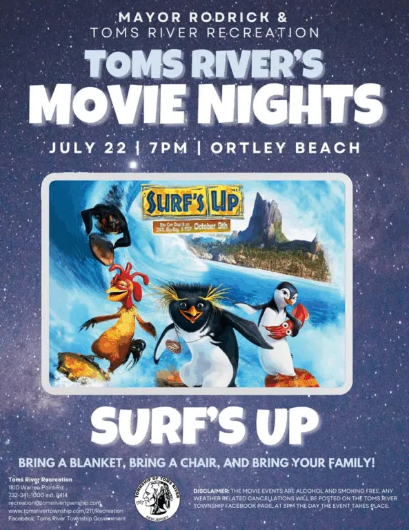 Toms River to host family movie night on Ortley Beach July 22 Toms River to host family movie night on Ortley Beach July 22