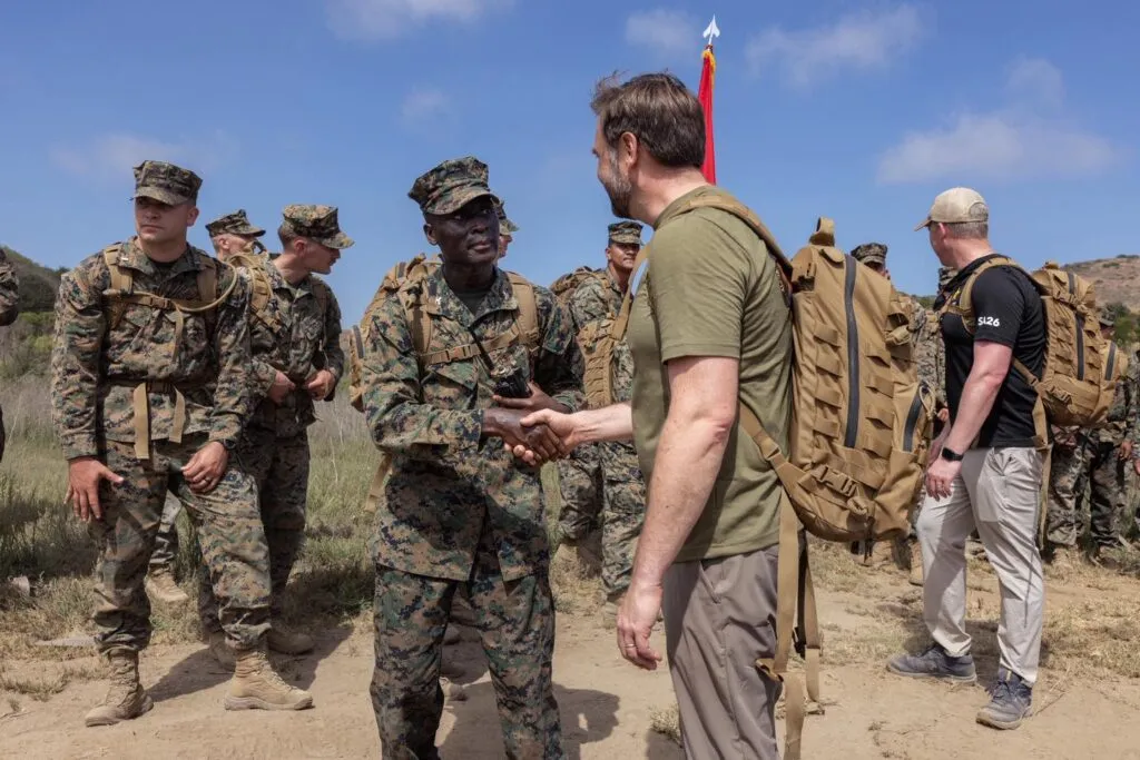 Vice President JD Vance leads Marines on field march at Camp Pendleton Vice President JD Vance leads Marines on field march at Camp Pendleton
